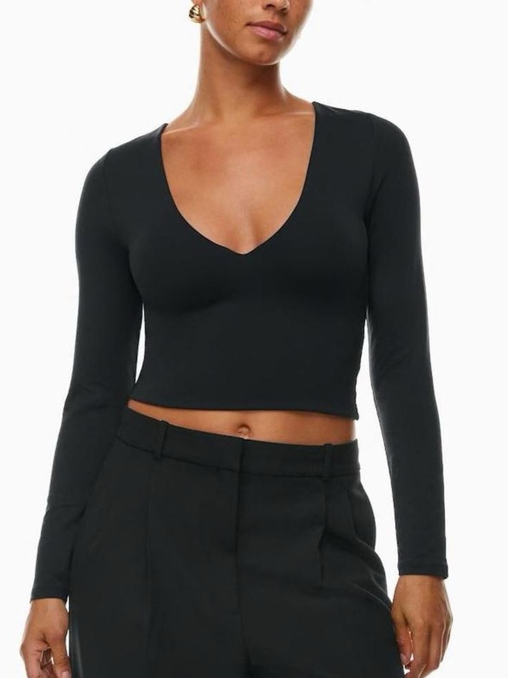 Aritzia Babaton Contour V Neck Longsleeve